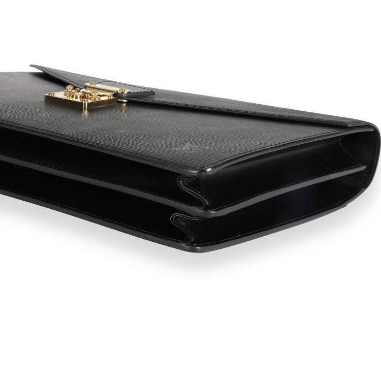 Pre Owned Louis Vuitton Black Epi Leather Serviette Conseiller Briefcase