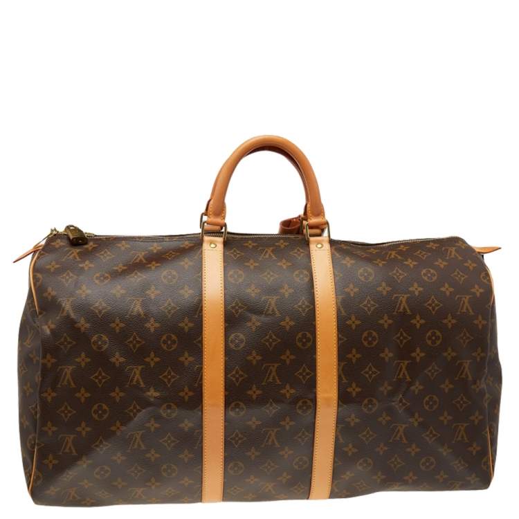 Pre Owned Louis Vuitton Monogram Canvas Keepall 55 Bag