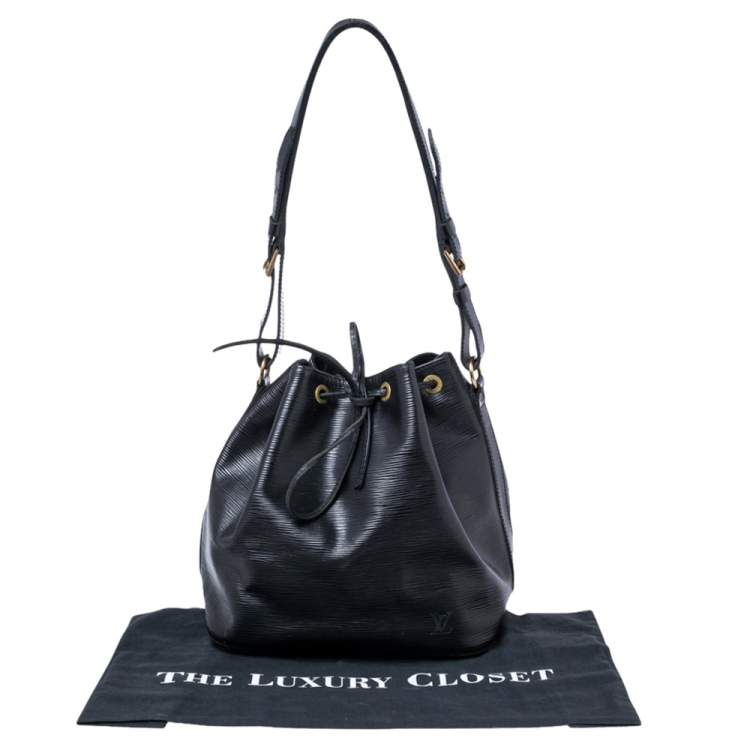 Pre Owned Louis Vuitton Black Epi Leather Petit Noe Bag