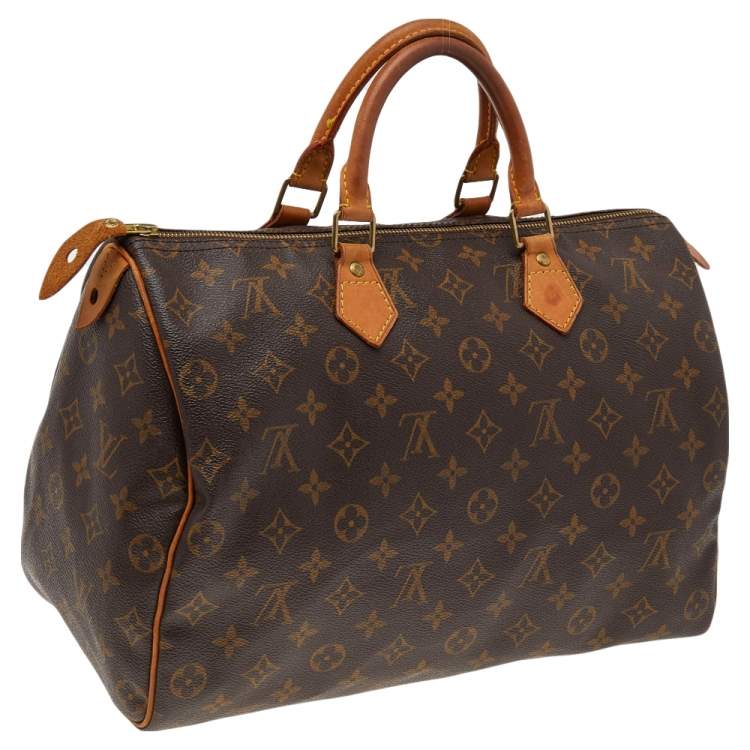 Pre Owned Louis Vuitton Monogram Canvas Speedy 35 Bag
