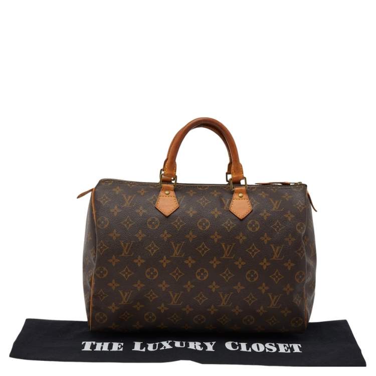 Pre Owned Louis Vuitton Monogram Canvas Speedy 35 Bag