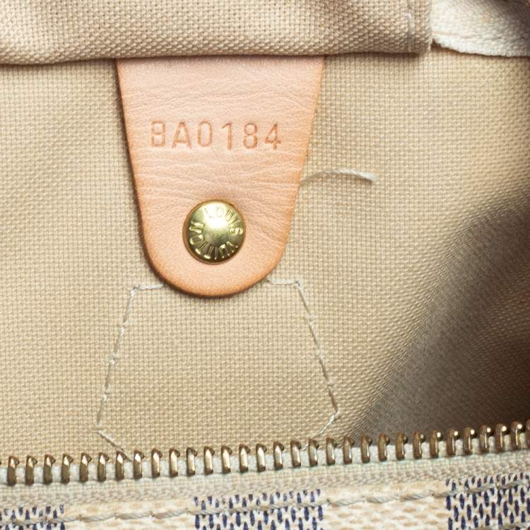 Pre Owned Louis Vuitton Damier Azur Coated Canvas And Leather Speedy 35 Bag