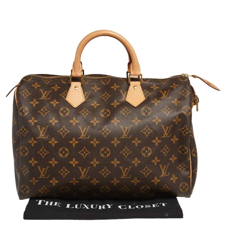 Pre Owned Louis Vuitton Monogram Canvas Speedy 35 Bag