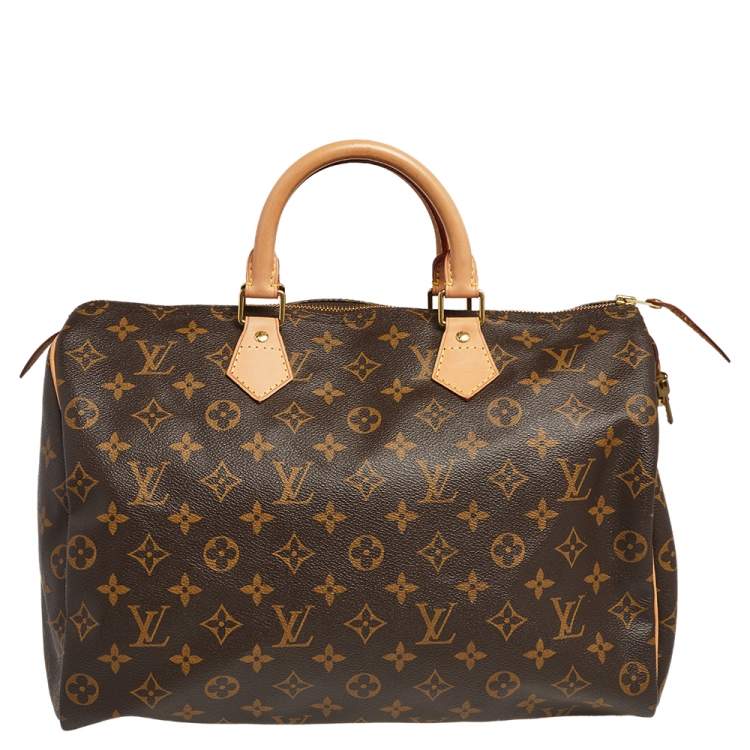 Pre Owned Louis Vuitton Monogram Canvas Speedy 35 Bag