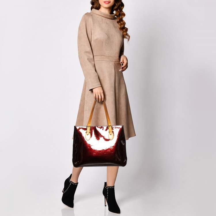 Louis Vuitton Monogram Vernis Brentwood - Burgundy Totes, Handbags