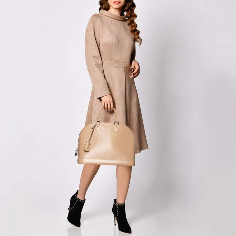 Louis Vuitton Alma mm EPI Leather Satchel Bag