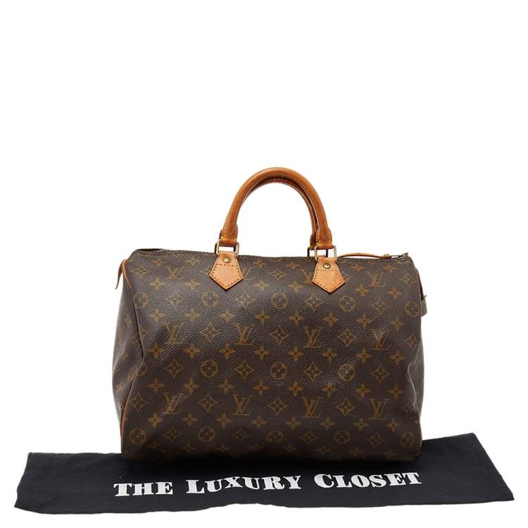 Pre Owned Louis Vuitton Monogram Canvas Speedy 35 Bag