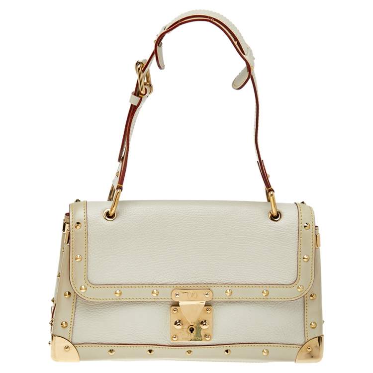 Louis Vuitton Le Talentueux Top Handle Bag White Leather With Gold