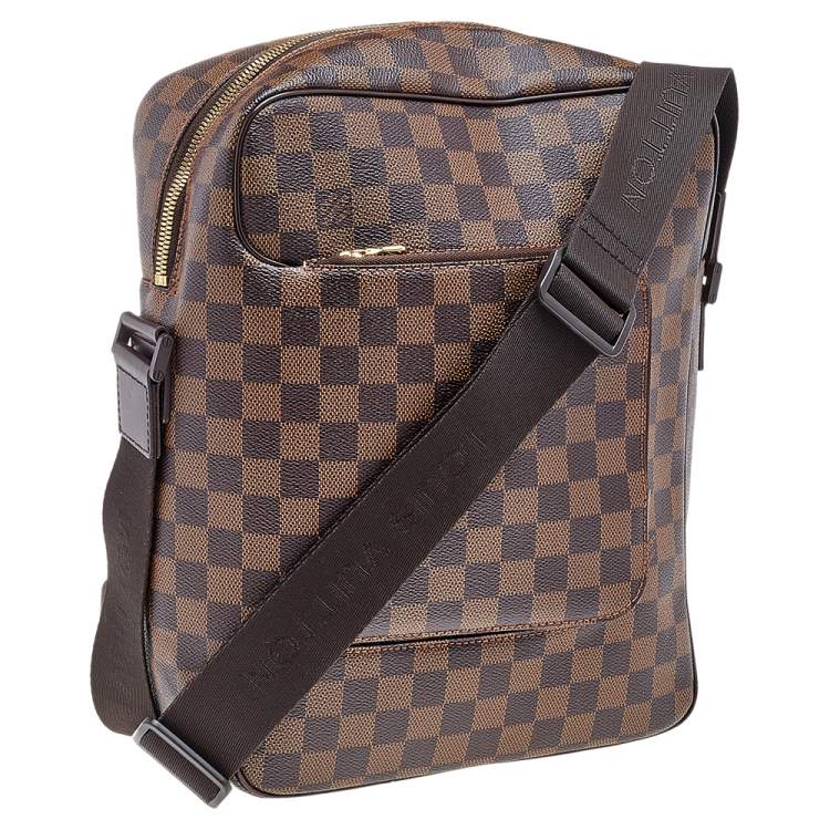 Pre Owned Louis Vuitton Damier Ebene Canvas Olav MM Messenger bag