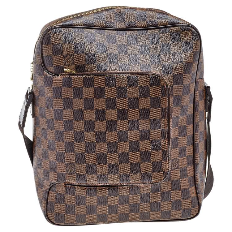 Pre Owned Louis Vuitton Damier Ebene Canvas Olav MM Messenger bag