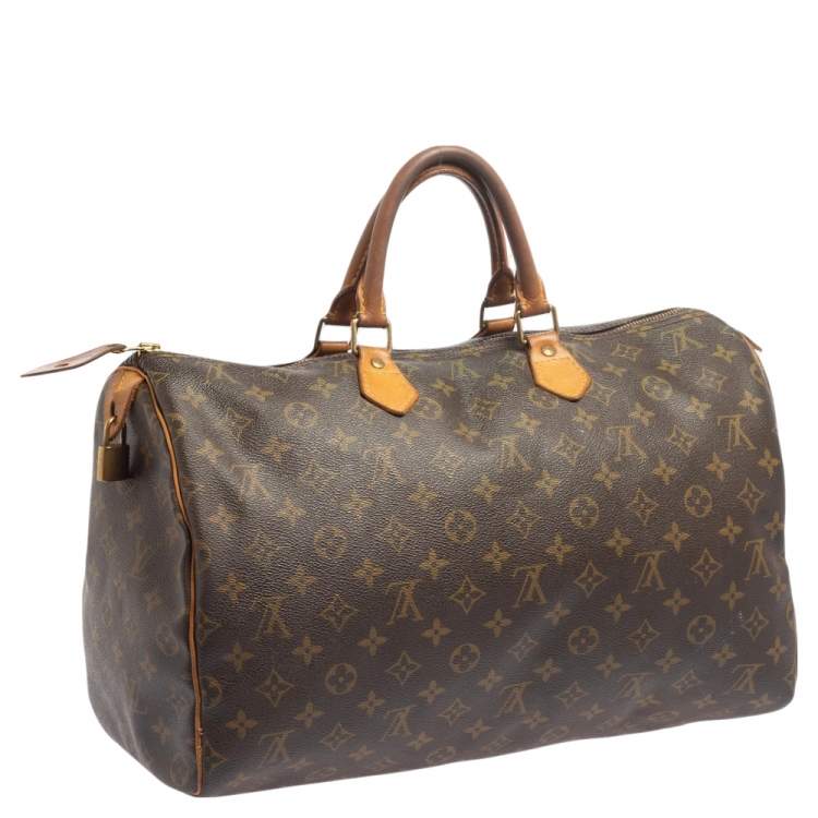 Pre Owned Louis Vuitton Monogram Canvas Speedy 40 Bag