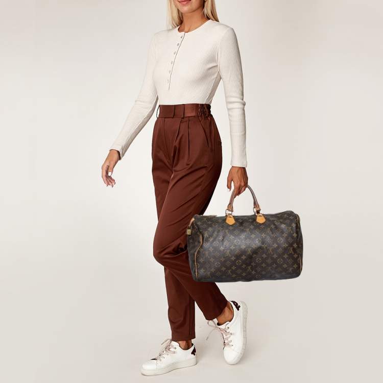Pre Owned Louis Vuitton Monogram Canvas Speedy 40 Bag