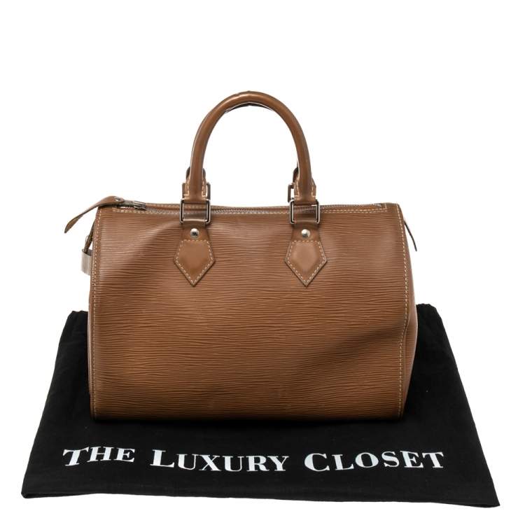 Pre Owned Louis Vuitton Canelle Epi Leather Speedy 25 Bag