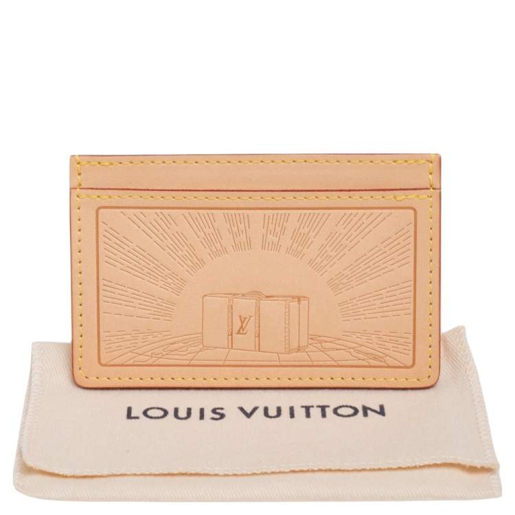 Pre Owned Louis Vuitton Vachetta Leather Voyages Card Holder
