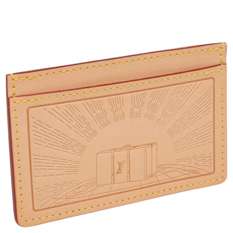 Pre Owned Louis Vuitton Vachetta Leather Voyages Card Holder