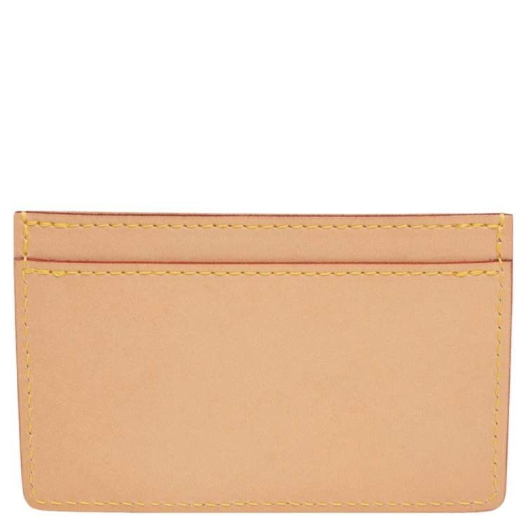 Pre Owned Louis Vuitton Vachetta Leather Voyages Card Holder