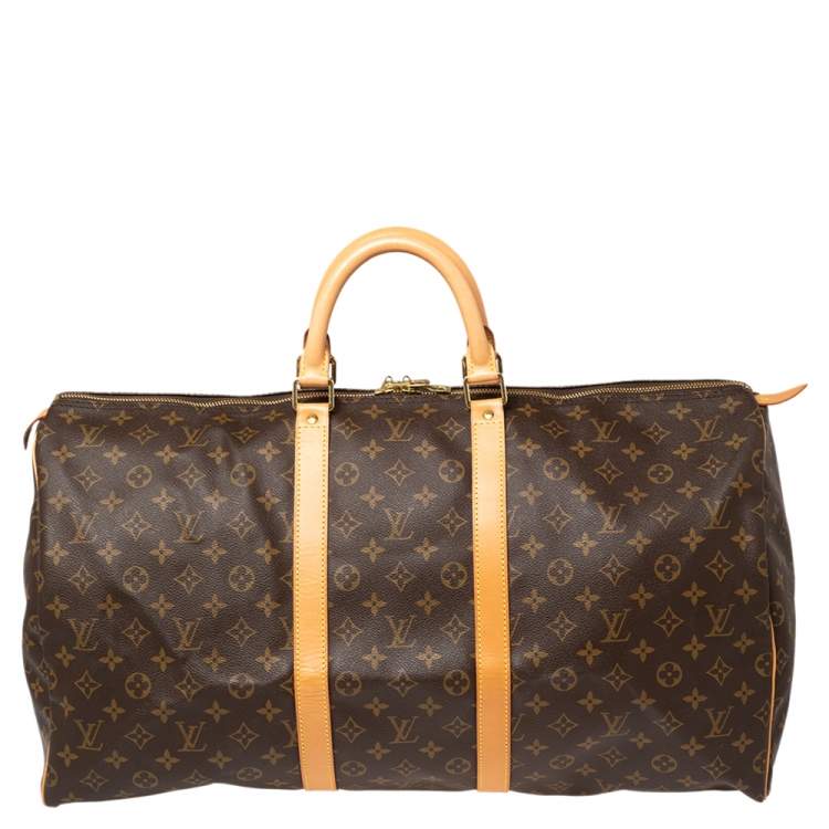 Pre Owned Louis Vuitton Monogram Canvas Keepall 55 Bag