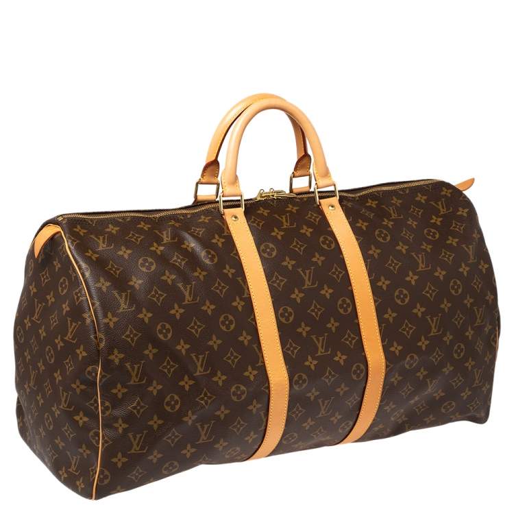Pre Owned Louis Vuitton Monogram Canvas Keepall 55 Bag