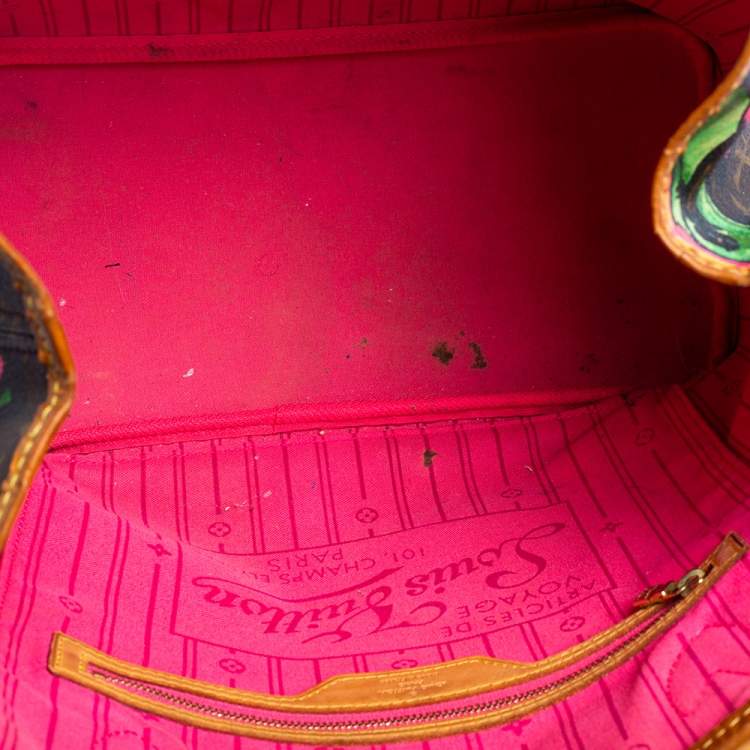 Pre Owned Louis Vuitton Monogram Canvas Limited Edition Stephen Sprouse Roses Neverfull MM Bag