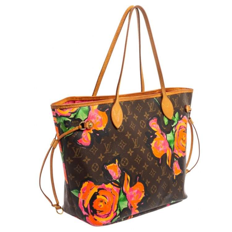Pre Owned Louis Vuitton Monogram Canvas Limited Edition Stephen Sprouse Roses Neverfull MM Bag