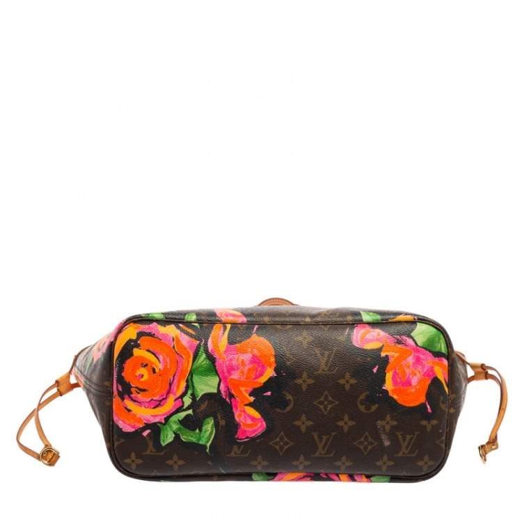 Pre Owned Louis Vuitton Monogram Canvas Limited Edition Stephen Sprouse Roses Neverfull MM Bag