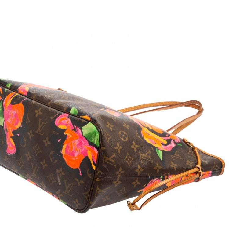 Pre Owned Louis Vuitton Monogram Canvas Limited Edition Stephen Sprouse Roses Neverfull MM Bag