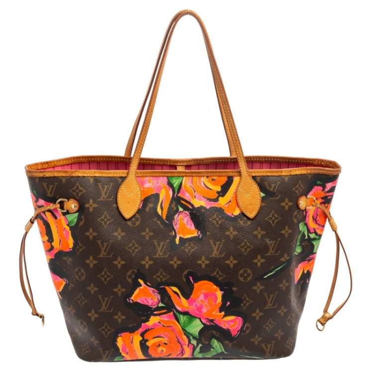 Pre Owned Louis Vuitton Monogram Canvas Limited Edition Stephen Sprouse Roses Neverfull MM Bag