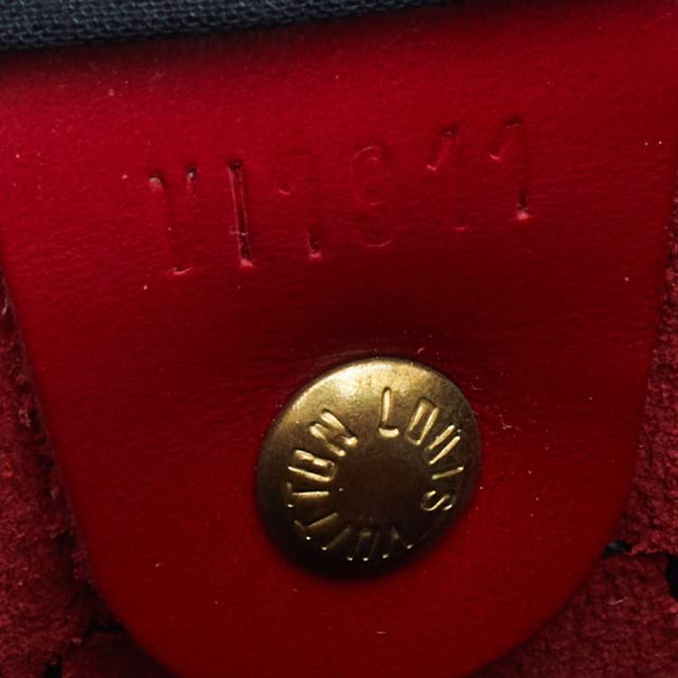 Pre Owned Louis Vuitton Red Leather Epi Speedy 25 Bag
