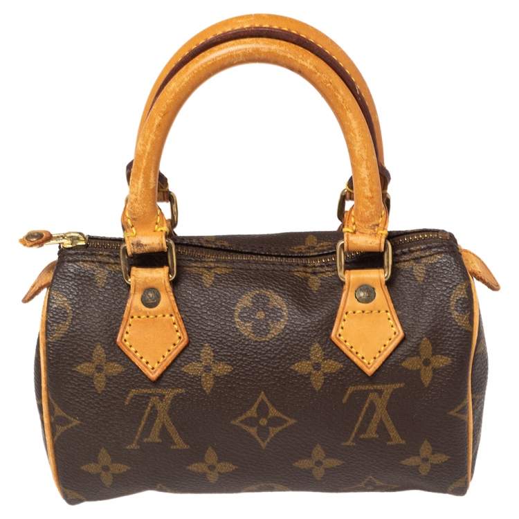 Pre Owned Louis Vuitton Monogram Canvas Mini HL Speedy Bag
