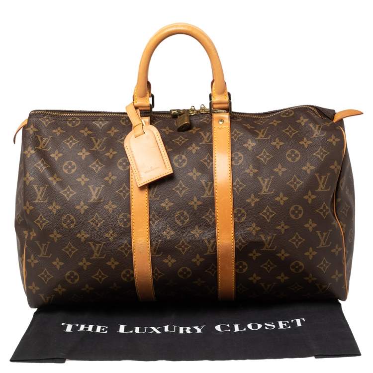Pre Owned Louis Vuitton Monogram Canvas Keepall 45 Bag