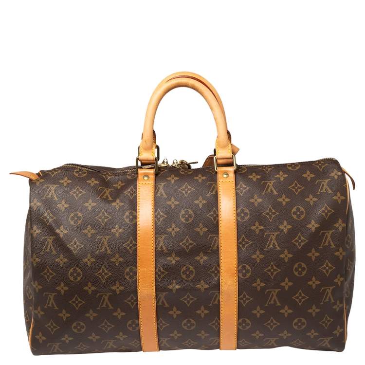 Pre Owned Louis Vuitton Monogram Canvas Keepall 45 Bag