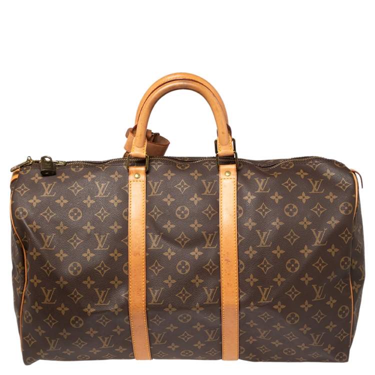 Pre Owned Louis Vuitton Monogram Canvas Keepall 50 Bag