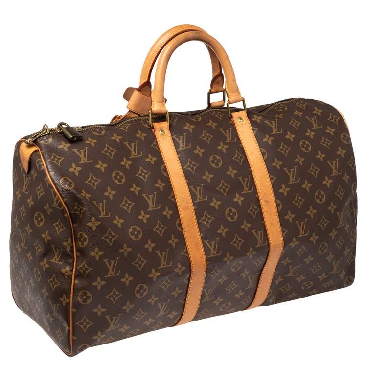 Pre Owned Louis Vuitton Monogram Canvas Keepall 50 Bag