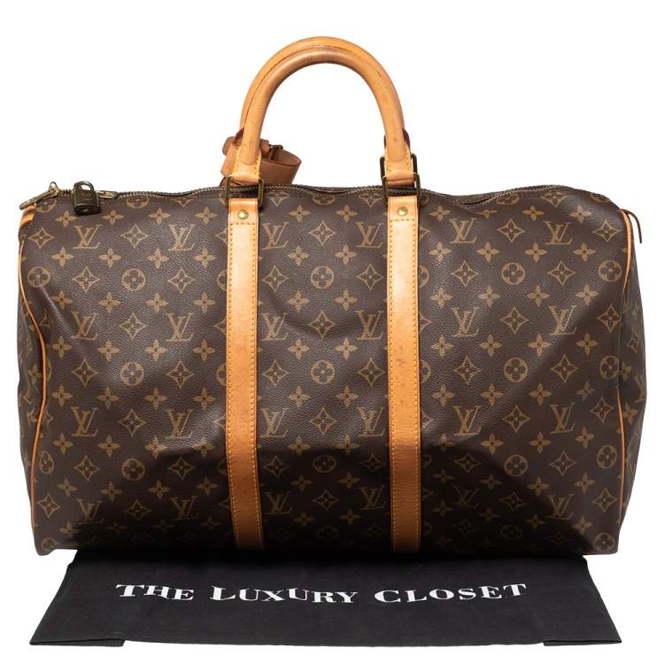 Pre Owned Louis Vuitton Monogram Canvas Keepall 50 Bag