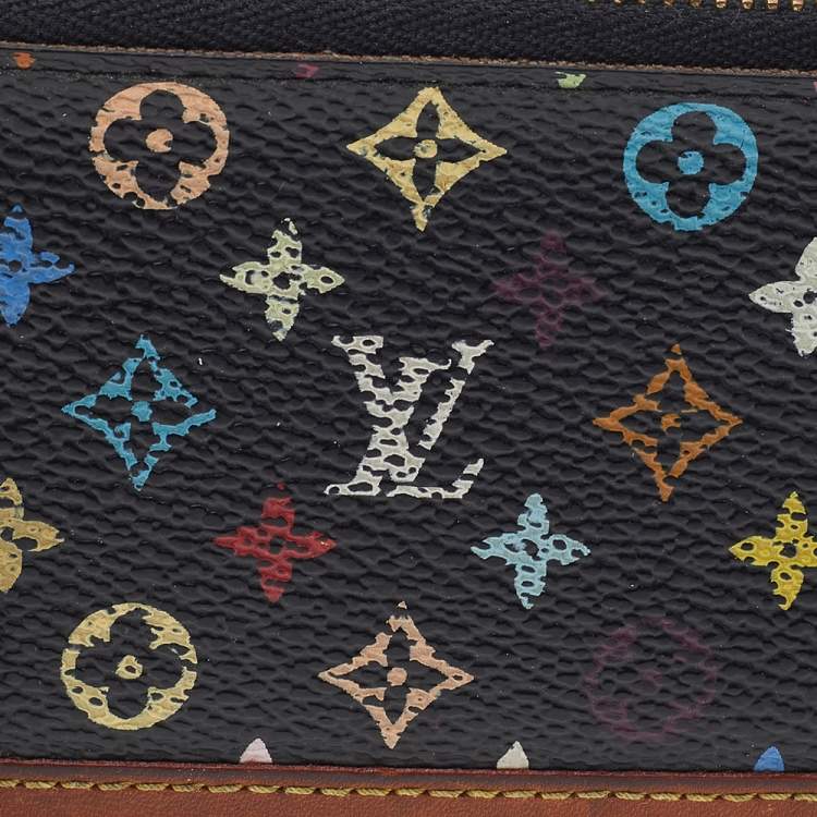 Pre Owned Louis Vuitton Black Multicolore Monogram Canvas Pochette Cles Coin Purse