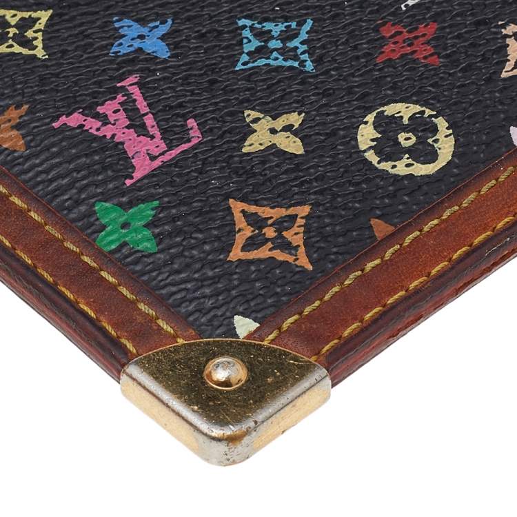 Pre Owned Louis Vuitton Black Multicolore Monogram Canvas Pochette Cles Coin Purse