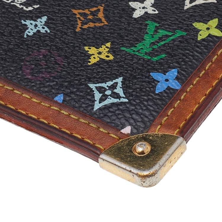 Pre Owned Louis Vuitton Black Multicolore Monogram Canvas Pochette Cles Coin Purse