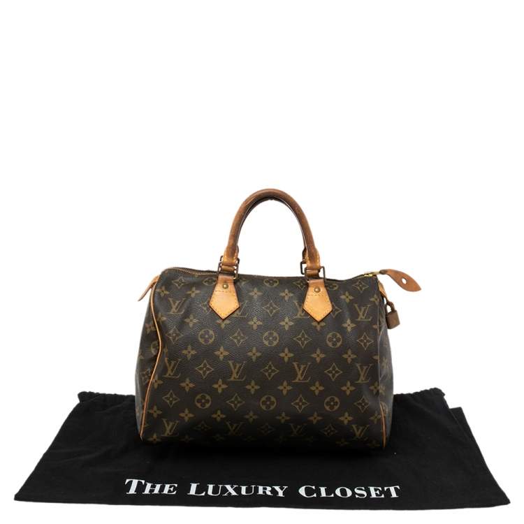 Pre Owned Louis Vuitton Monogram Canvas Speedy 30 Bag