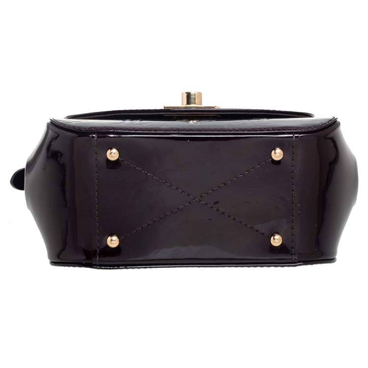 Pre Owned Louis Vuitton Amarante Monogram Vernis Pasadena Bag