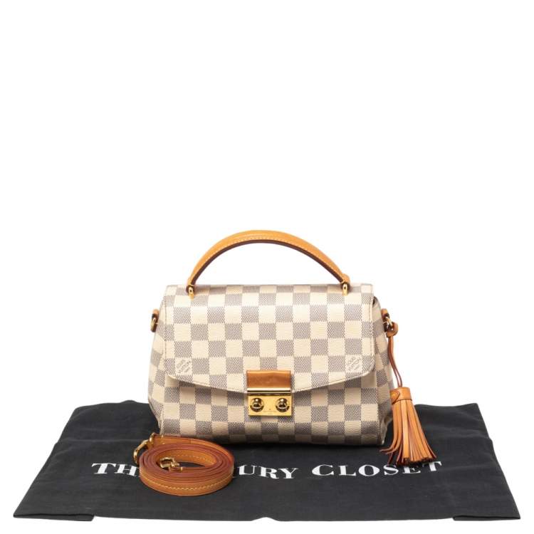 Pre Owned Louis Vuitton Damier Azure Canvas Croisette Bag