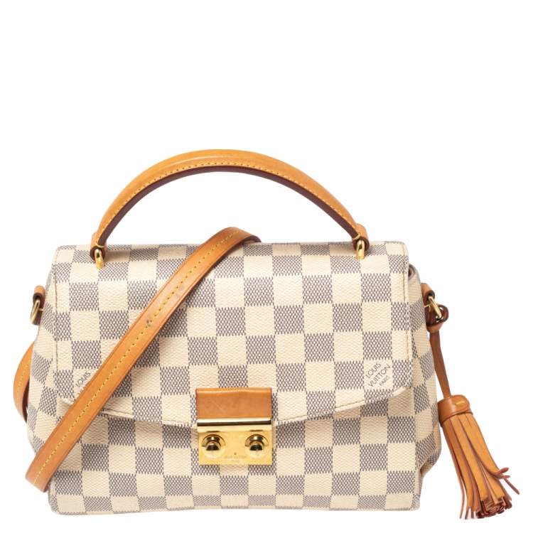 Pre Owned Louis Vuitton Damier Azure Canvas Croisette Bag