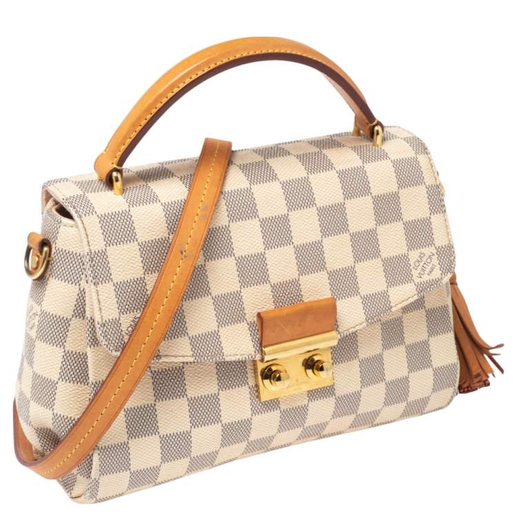 Pre Owned Louis Vuitton Damier Azure Canvas Croisette Bag