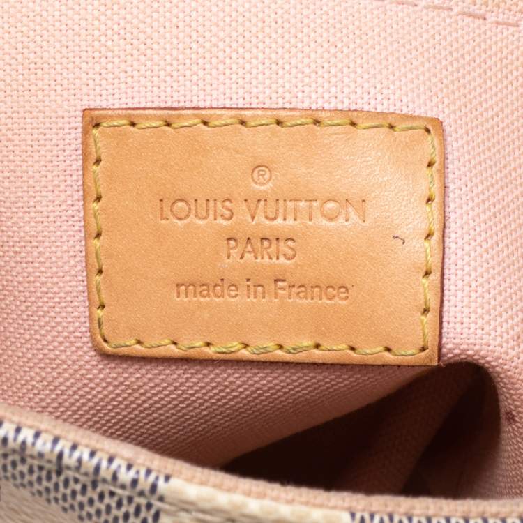 Pre Owned Louis Vuitton Damier Azure Canvas Croisette Bag