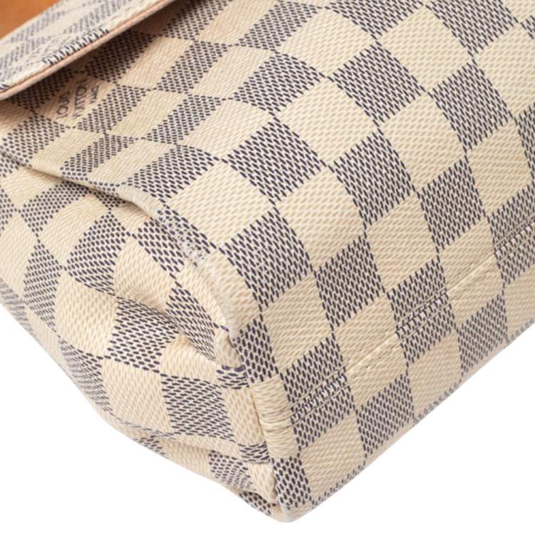 Pre Owned Louis Vuitton Damier Azure Canvas Croisette Bag