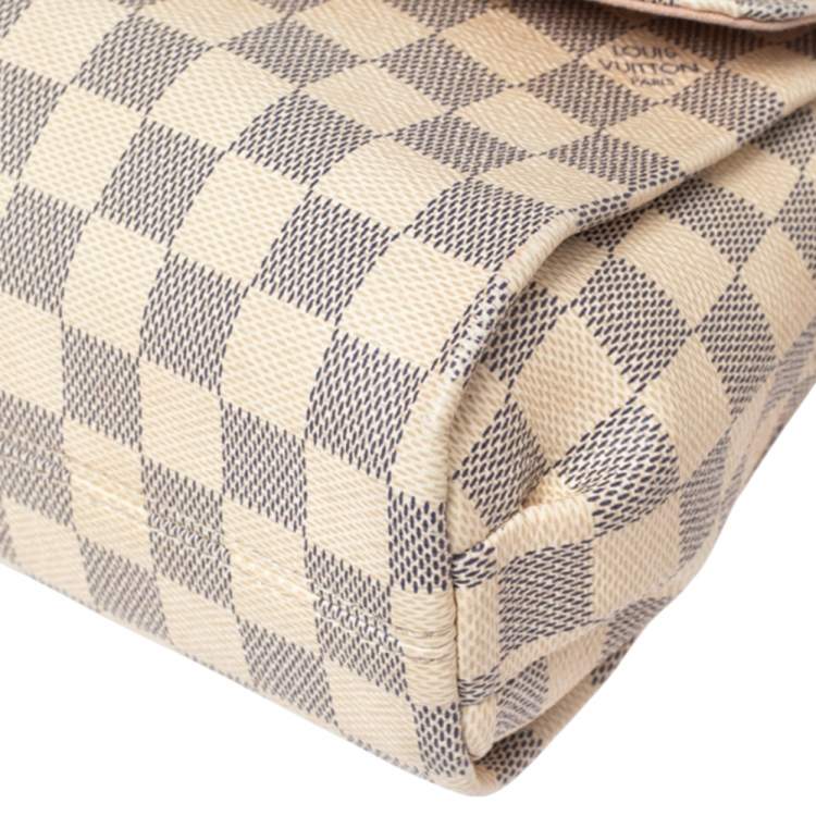 Pre Owned Louis Vuitton Damier Azure Canvas Croisette Bag