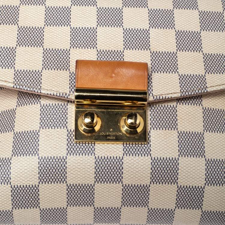 Pre Owned Louis Vuitton Damier Azure Canvas Croisette Bag