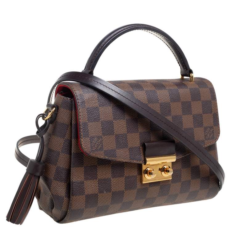 Pre Owned Louis Vuitton Damier Ebene Canvas Croisette Bag
