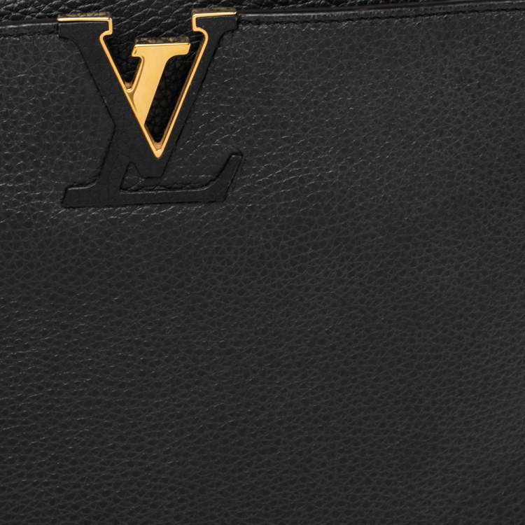 Pre Owned Louis Vuitton Black Taurillon Leather Capucines MM Bag