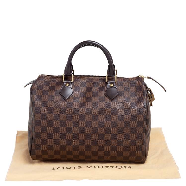 Pre Owned Louis Vuitton Damier Ebene Canvas Speedy 30 Bag