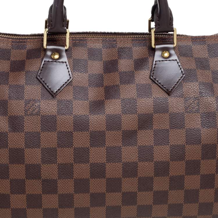 Pre Owned Louis Vuitton Damier Ebene Canvas Speedy 30 Bag